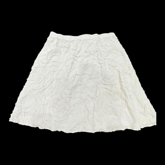 MAX STUDIO Khaki A Line Embroidery NWT Fully Lined Size Large $78 MSRP - Picture 1 of 10